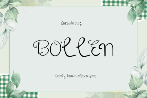 Bollen: A Quirky Handwritten Font for Editorial Design