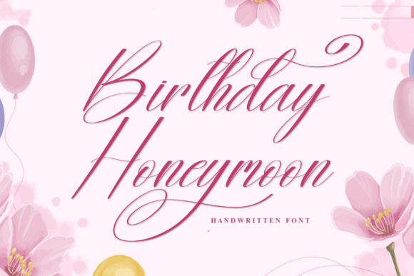 Charming Birthday Honeymoon Font for Creative Makers
