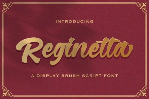 Reginetta: A Bold Script Font for Crafting and Selling
