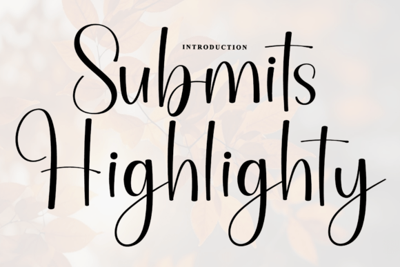 Submits Highlighty: A Rhythmic Script Font for Digital Design