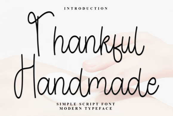 Thankful Handmade: A Graceful Script Font for Crafters